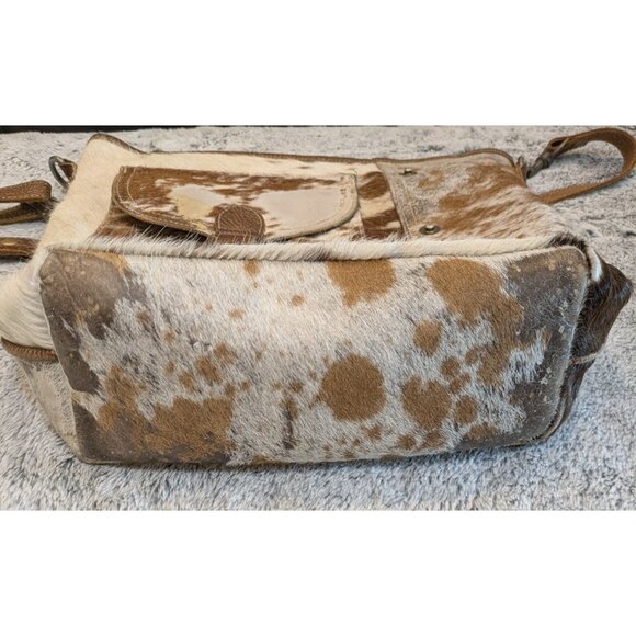 Myra Shoulder Bag Multi Hides Leather Adjustable Detachable Strap Boho Western - Picture 9 of 14